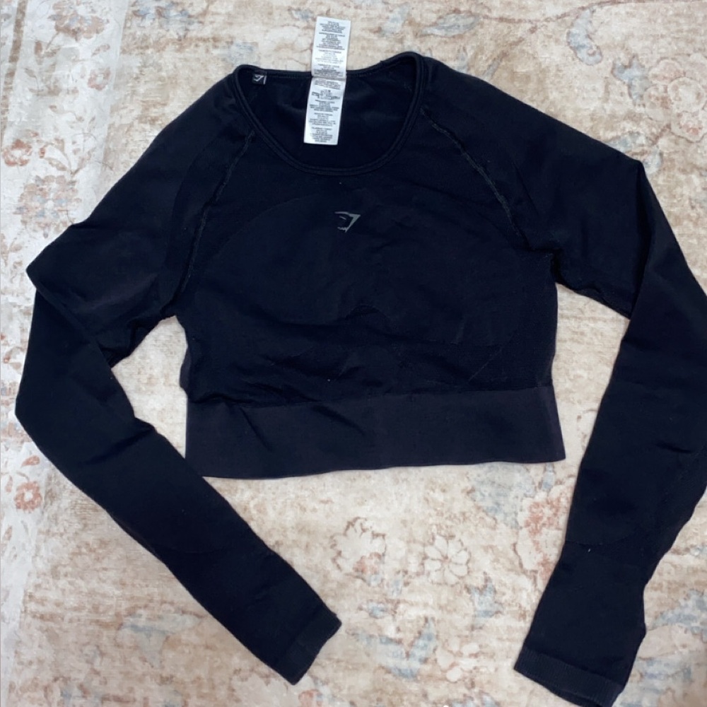 Gymshark Black Long Sleeve Crop Top